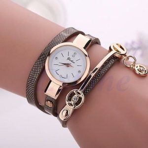 Pendant Watch With Leather Bands